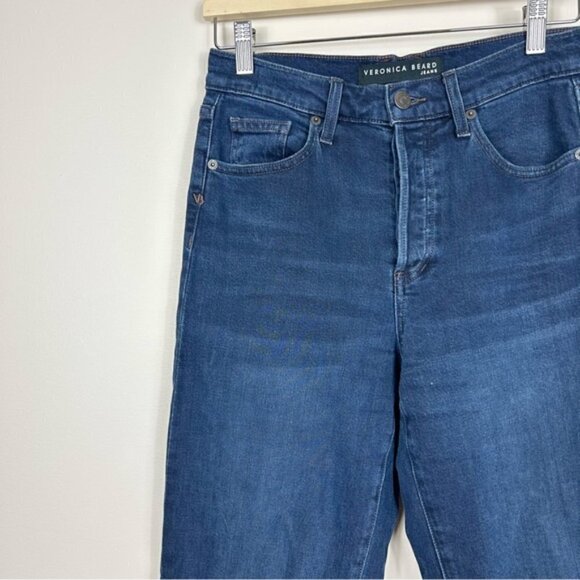 Veronica Beard Blue Straight Leg Jeans Button-Fly 26 - Picture 6 of 8
